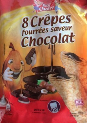 8 crepes fourrées saveur chocolat