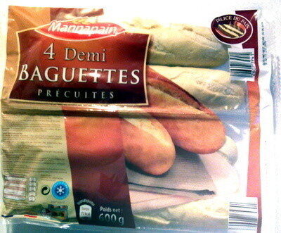 4 demi baguettes précuites