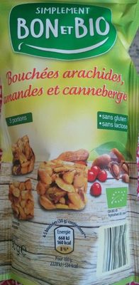 Bouchées arachides amandes et canneberge