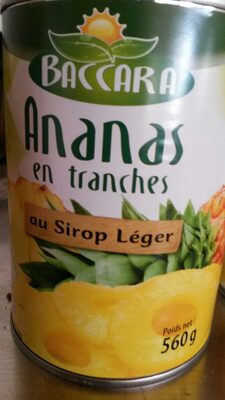 Ananas en tranches au sirop léger front packaging