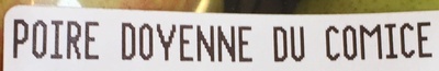 Poire Doyenne du Comice ingredients label