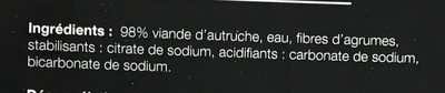 4 pavés de kangourou ingredients label