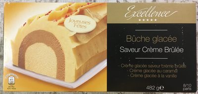 Bûche glacée, saveur crème brûlée