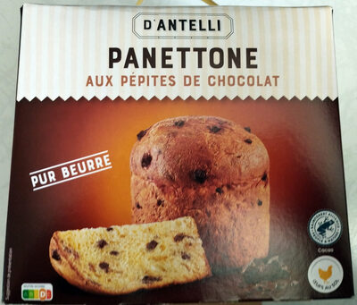 Panettone aux pépites de chocolat front packaging