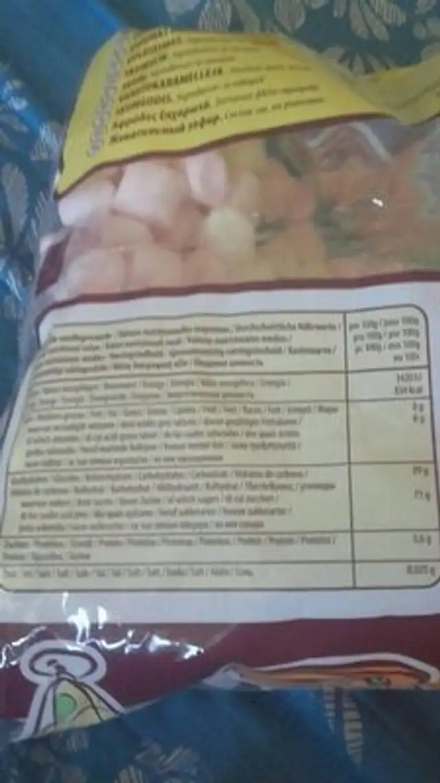 mini fantasy mallows nutrition facts table