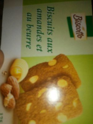 Biscuits aux amandes et au beurre front packaging