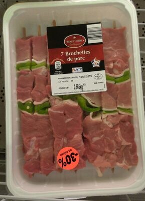 7 brochettes de porc