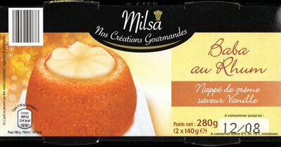 Baba au rhum front packaging