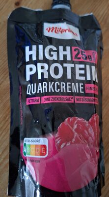 High Protein Quarkcreme Himbeere front packaging