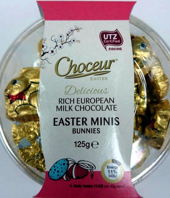 Rich European Milk Chocolate Easter Minis Bunnies