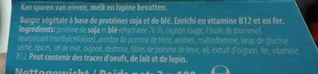 Soy pro boulette ingredients label