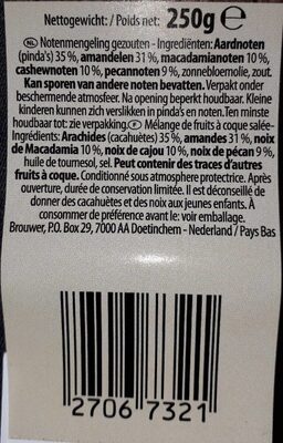 Mélange de fruits à coque