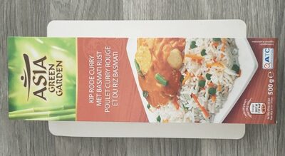 Poulet curry rouge et du riz basmati