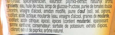 Sauce Fricandelle ingredients label