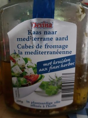 Cube de fromage à la méditerranéenne