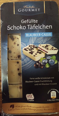 Gefüllte Schokotäfelchen Blaubeer-Cassis