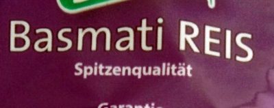 Basmatireis ingredients label