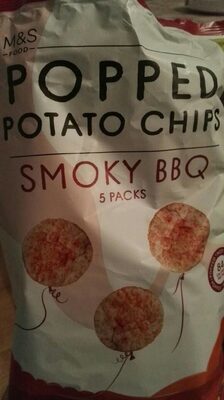Popped potato chips front packaging