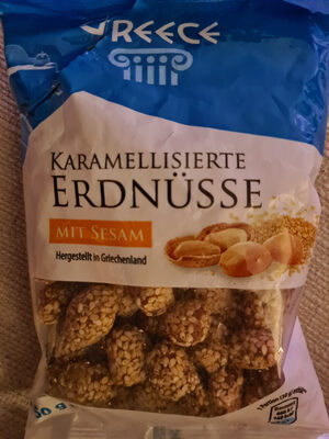 Karamellisierte Erdnüsse front packaging