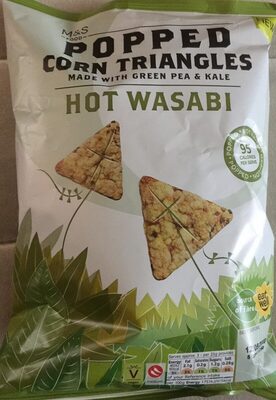 Soufflés à base de maïs et de petits pois