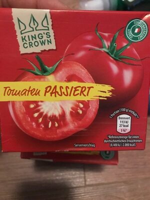 ALDI KING'S CROWN Passierte Tomaten Passata di Pomodoro 0.69€ 500-ml-Packung Liter 1.38€