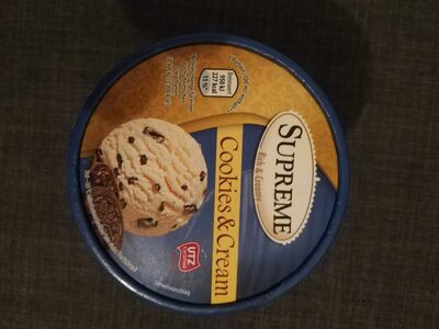 Eiskrem mit Sahne mit Heidelbeerzubereitung (30%)