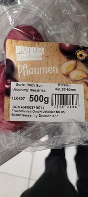 ALDI OBST Natur Liebling Pflaumen Ruby Sun 500g 2.59€ 1kg 5.18€