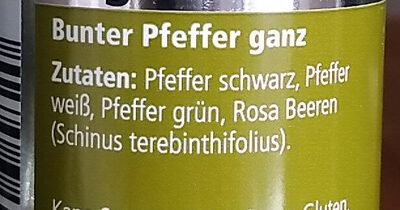 Grill  Gewürzsalz ingredients label