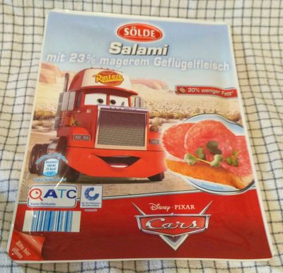 Salami mit 23% magerem Geflügelfleisch