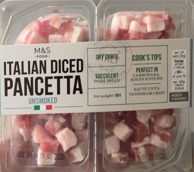 Italian Diced Pancetta | Unsmoked