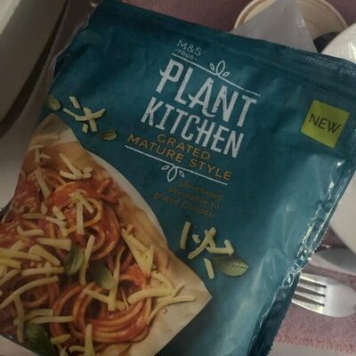 Grated mature style vegan cheese