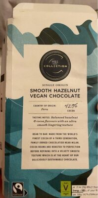 Smooth hazelnut vegan chocolate