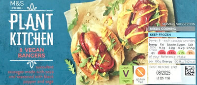 Plant Kitchen 8 Vegan Bangers