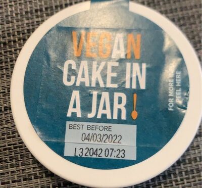 Vegan M&S cake in a jar