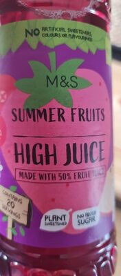 Summer Fruits High Juice front packaging