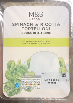 Spinach and ricotta tortelloni