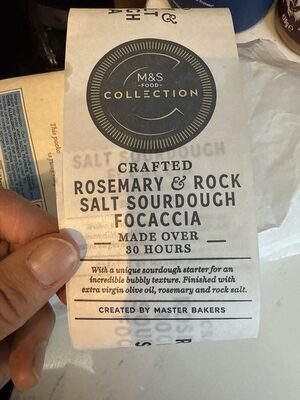 Rosemary &Rock Sal Soutdough Focaccia