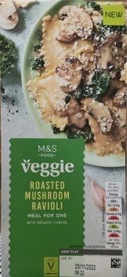 Roasted mushroom ravioli