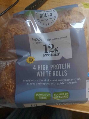 High Protein White Rolls x4