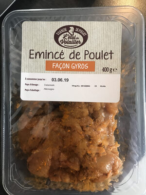 Emincé de Poulet, Façon Gyros