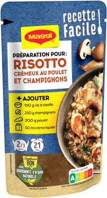 MAGGI Recette Facile Risotto Poulet Champignons 65g
