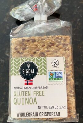 Gluten free quinoa crispbread