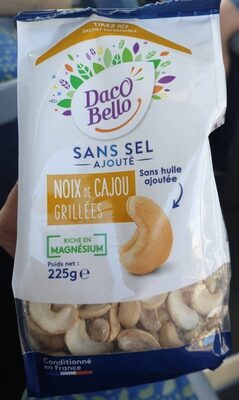 Noix de cajou grillées front packaging