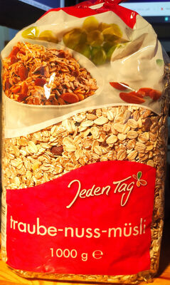 traube-nuss-müsli front packaging