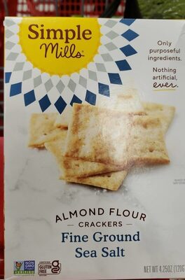 Fine Ground Sea Salt Almond Flour Crackers front packaging
