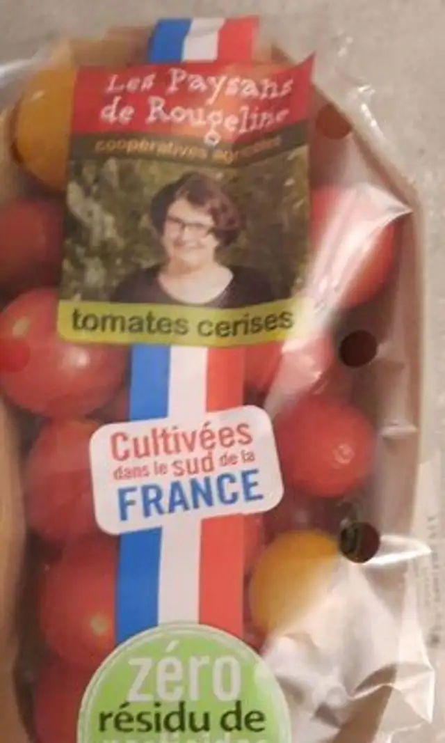 Tomates cerises front packaging