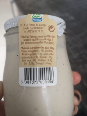 yaourt aux noisettes front packaging