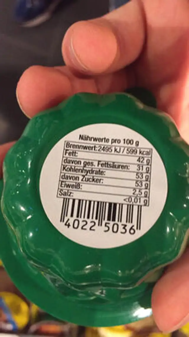 Pickerd hazelnut glaze nutrition facts table