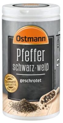 Pfeffer schwarz-weiß geschrotet