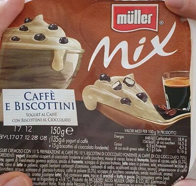 Müller Mix Caffè e Biscottini front packaging